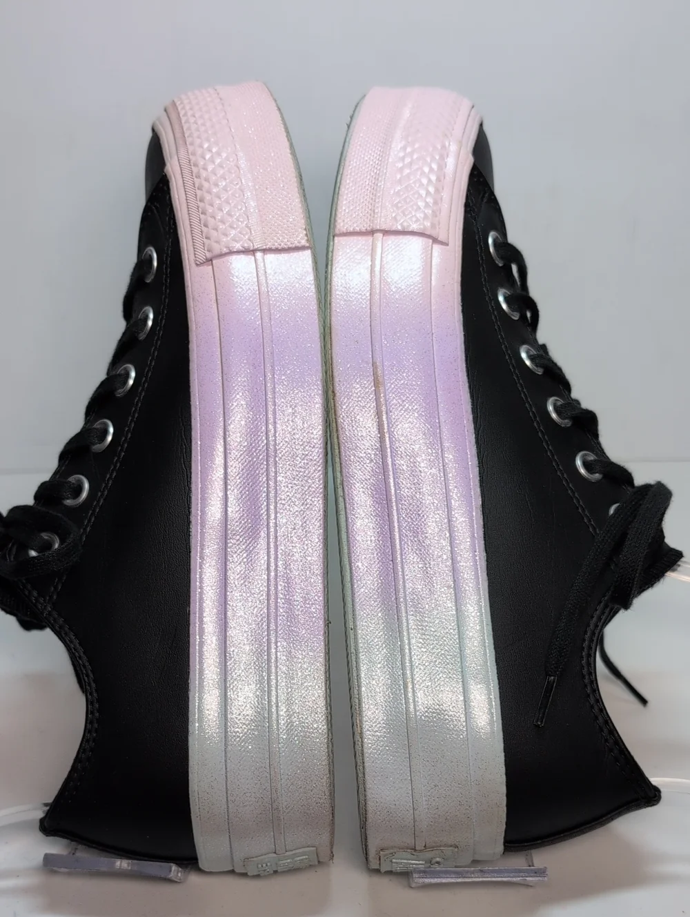 Converse All Star lift rainbow platform sneakers women's size 7.5 EU 38